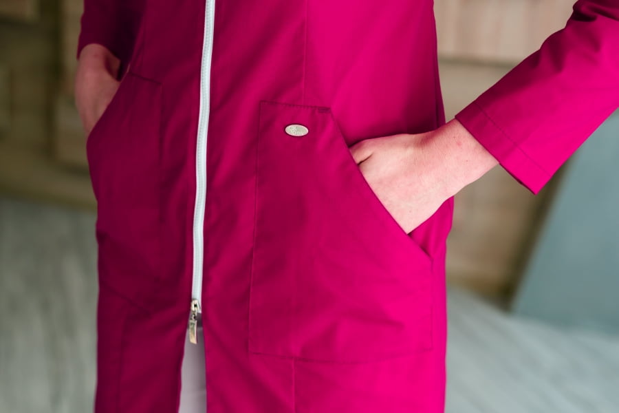 Халат женский «Вторая кожа», малина, 48