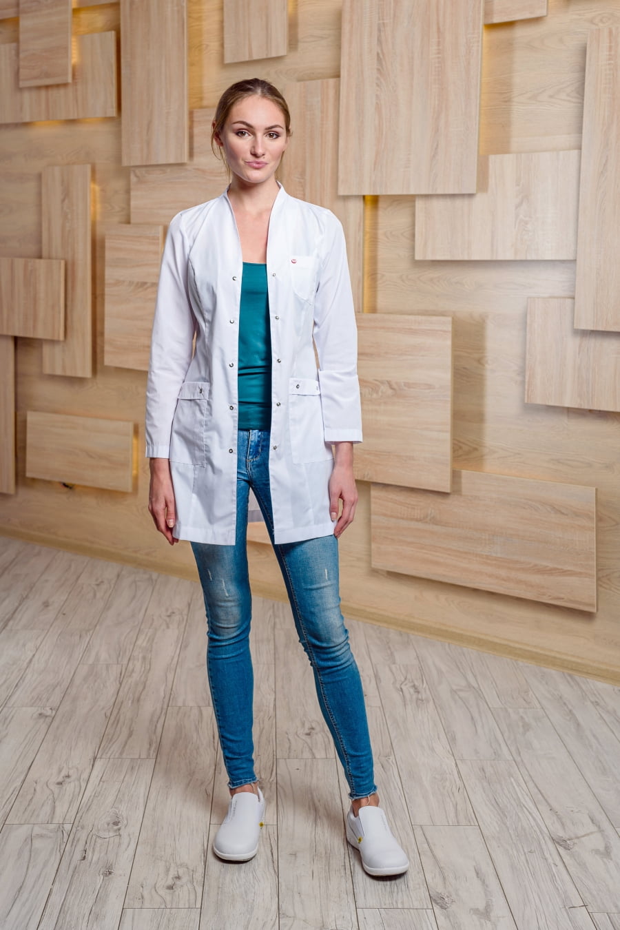 Халат женский «Лето», белый, 38