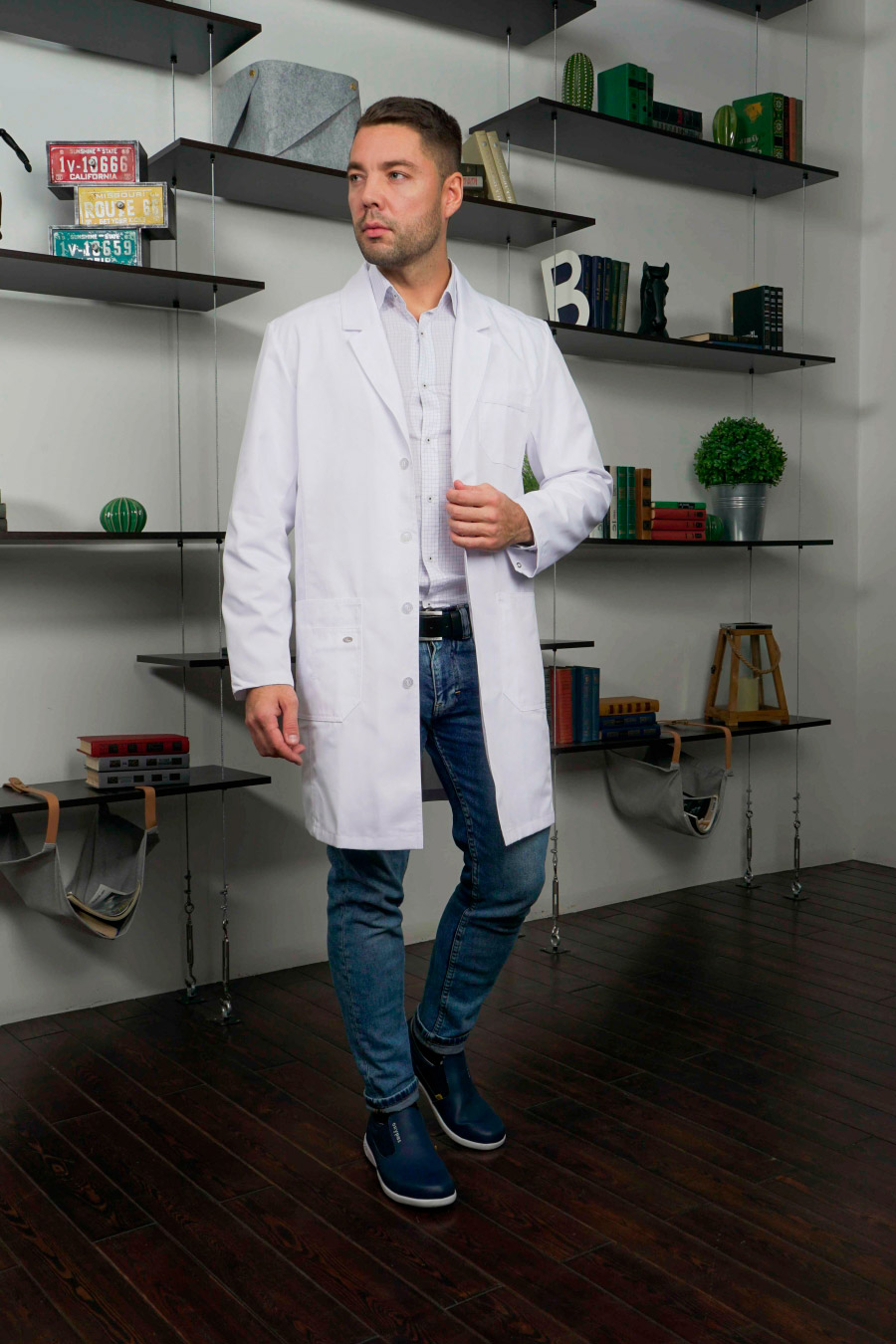 Халат мужской «ВИП», белый, 46