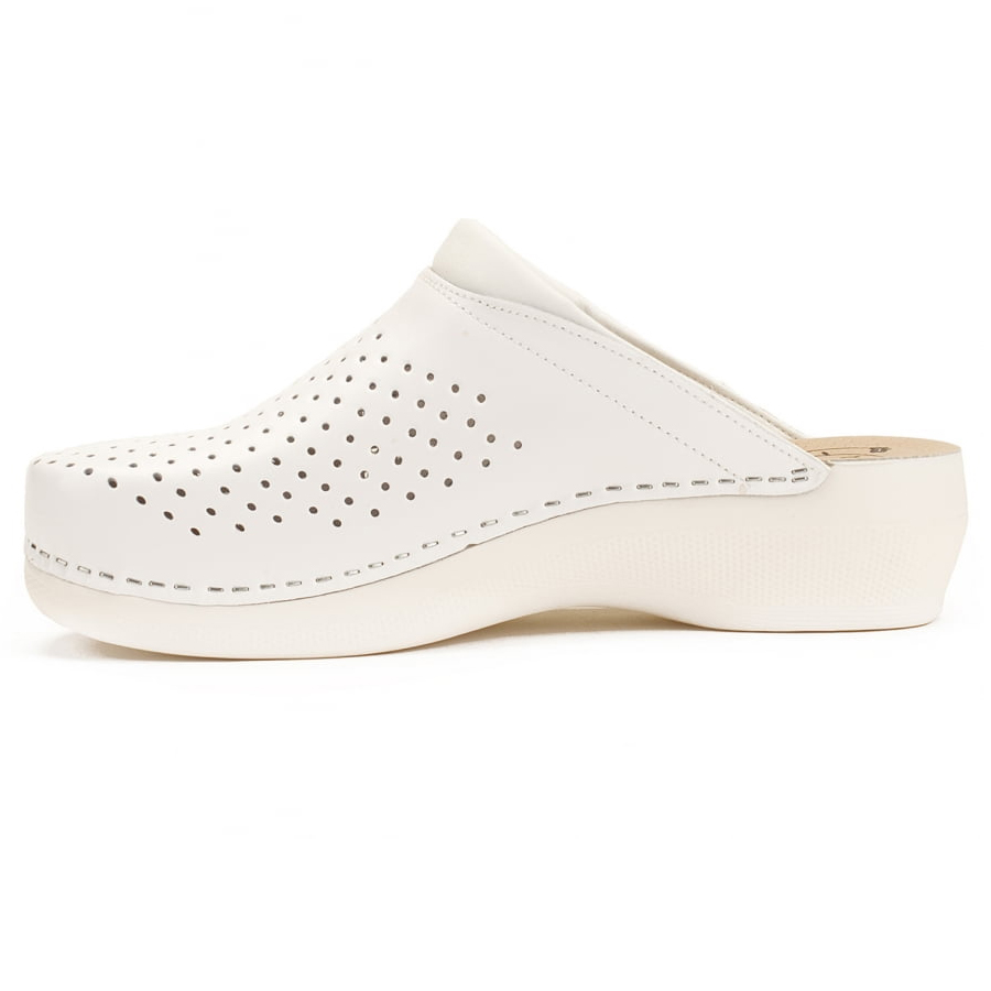 Сабо Леон PU100, женские, белые, 37