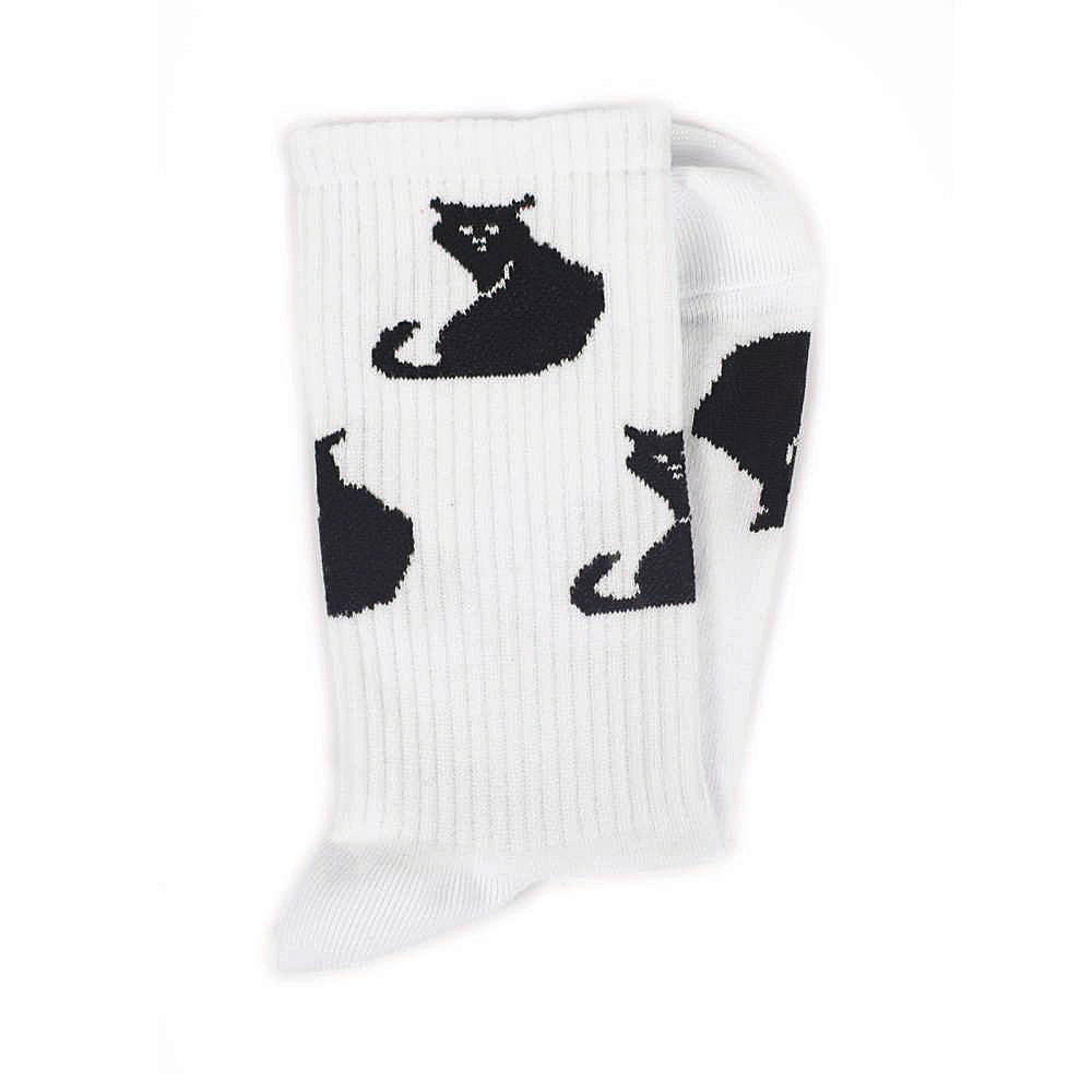 Носки мужские, "Черные кошки", белый, 41-45