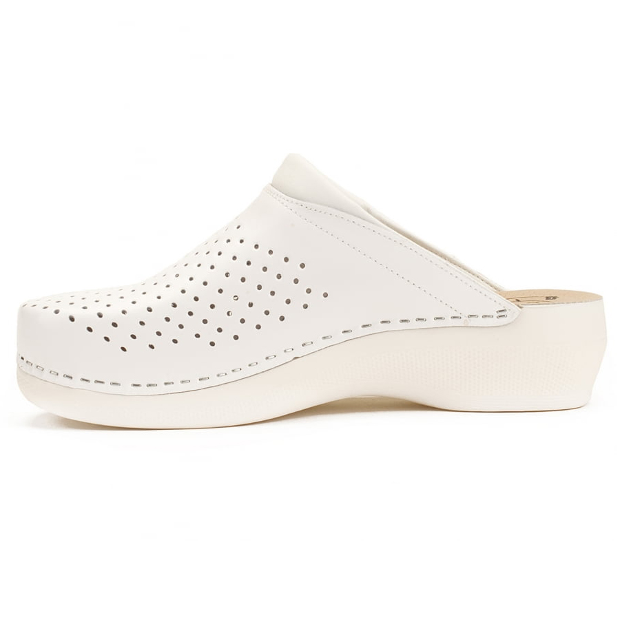 Сабо Леон PU100, женские, белые, 39