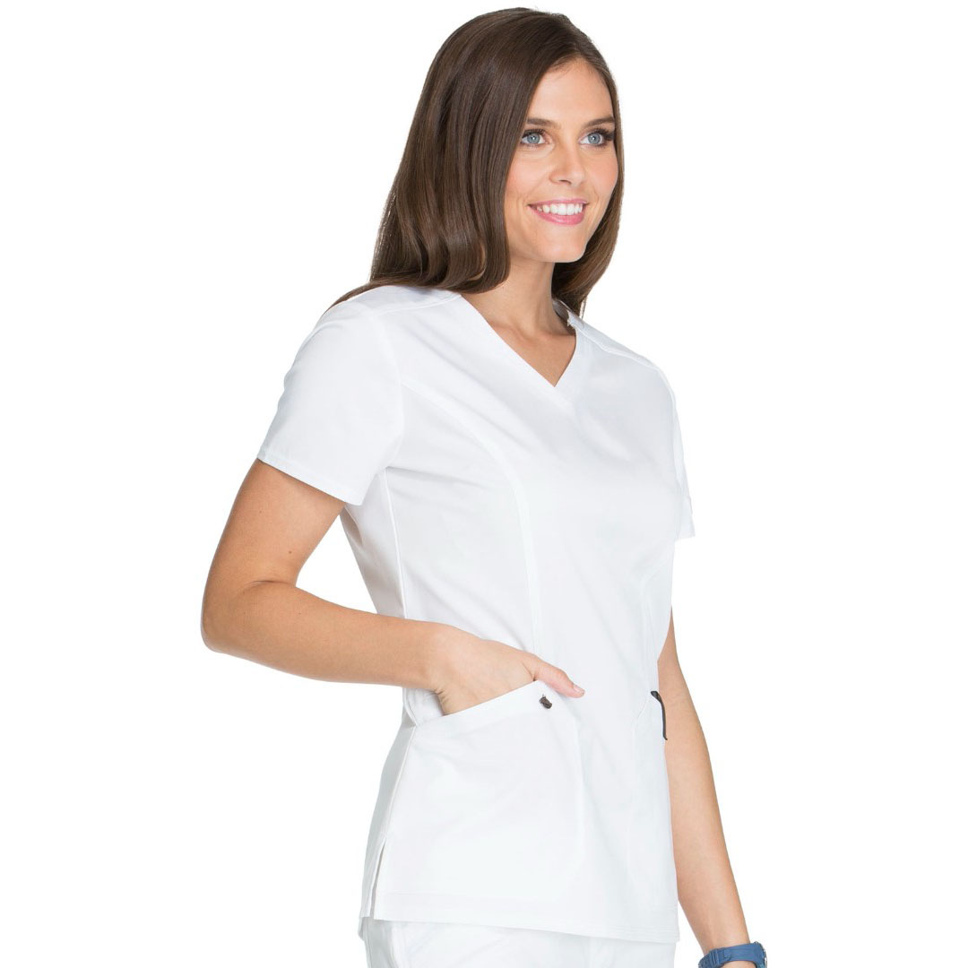 Топ медицинский женский Dickies DK803, белый, XXS
