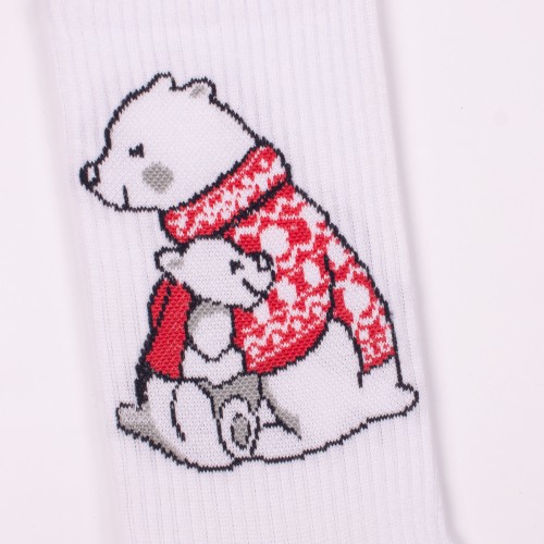 Носки женские, "Медведи", белый, 36-40