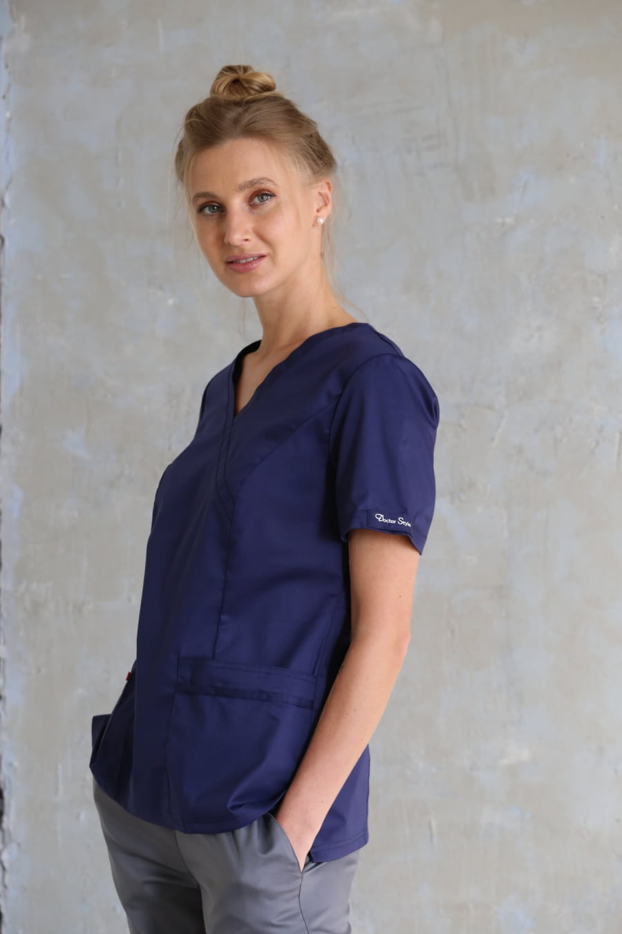 Блуза женская «Терра», тёмно-синий, 50