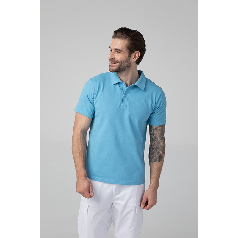 Поло мужское, голубой, 50