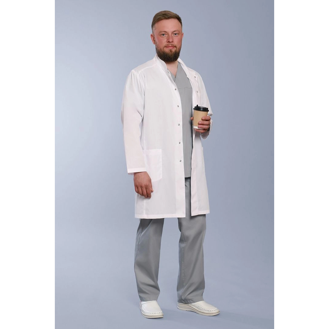 Халат мужской 550 Satory, белый, 46