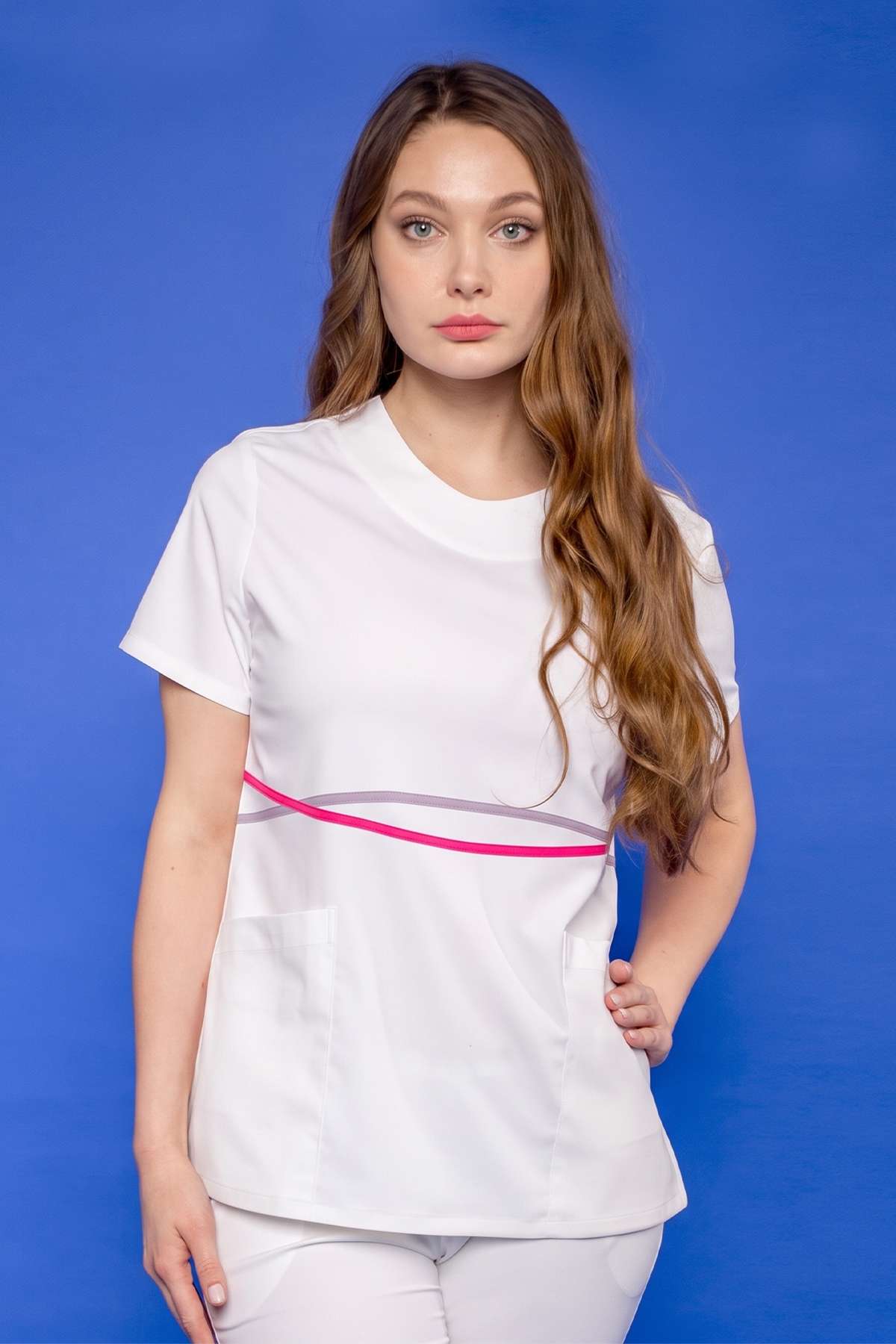 Туника медицинская женская Pulse 242 Florida R150, белый, L