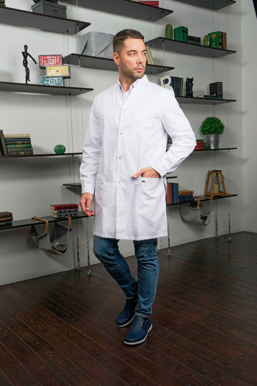 Халат мужской «Руслан», белый, 48