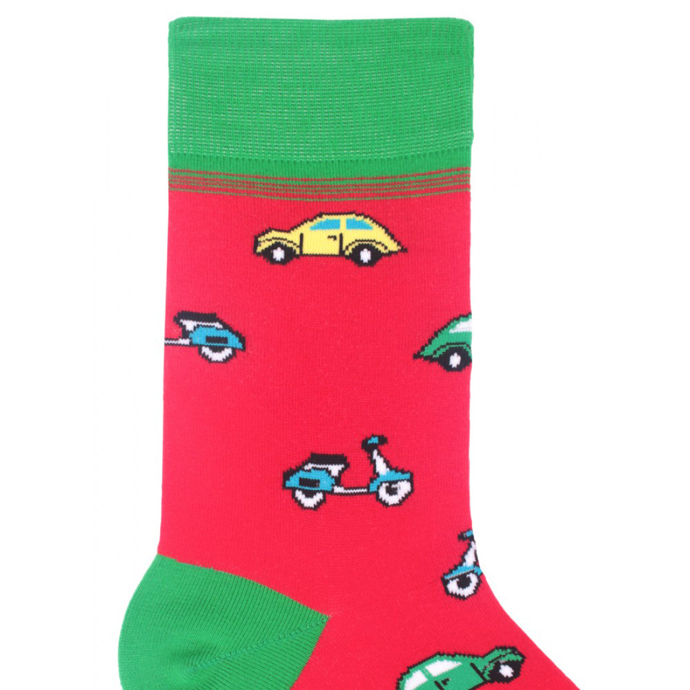 Носки мужские, "Транспорт", красный, 41-45