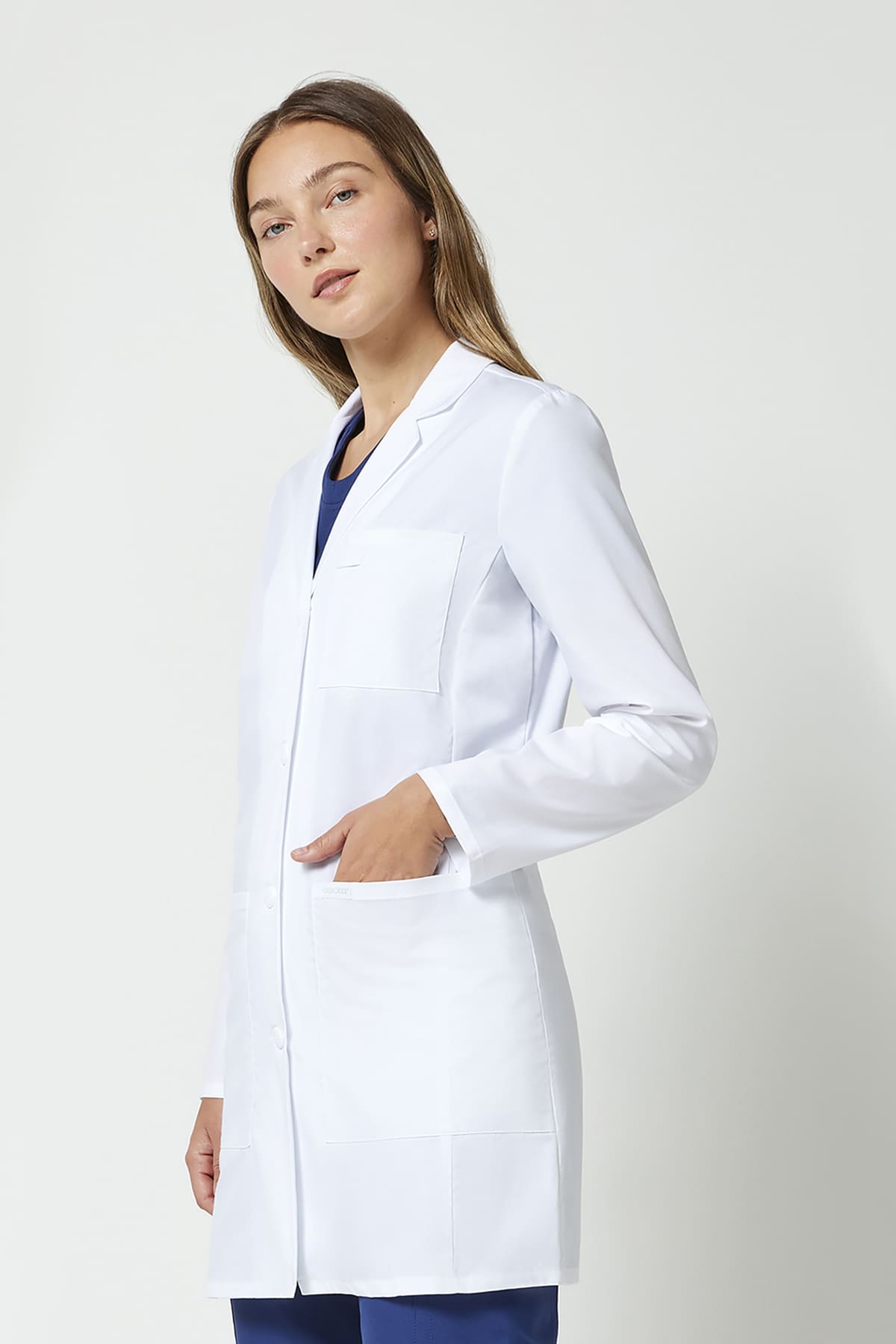 Халат медицинский женский Cherokee CK PROJECT LAB CK452, длинный рукав, белый, 3XL