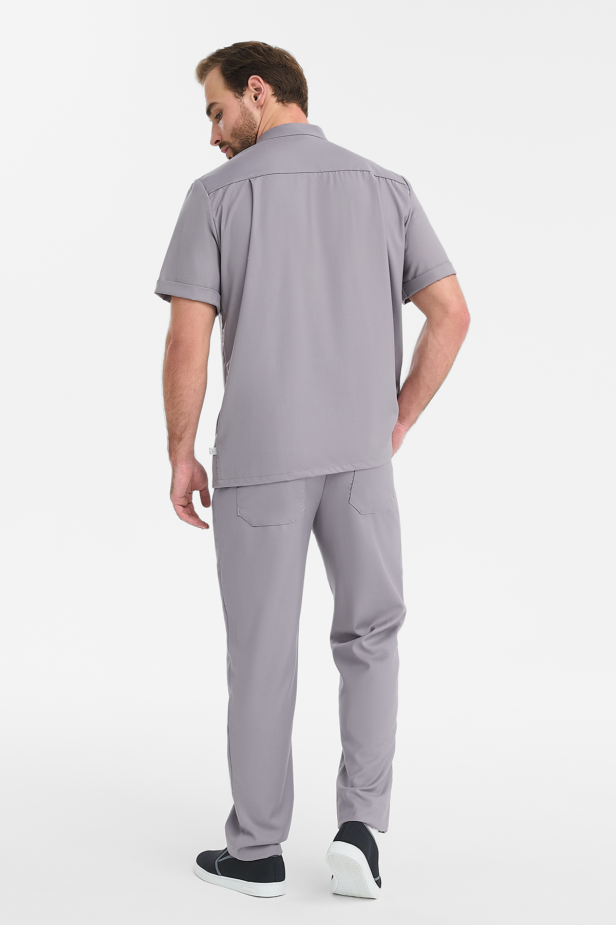 Рубашка мужская на молнии Тезис TZ700, серо-бежевый, 58