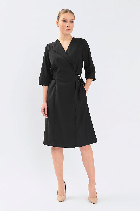 Халат-платье Тезис TZ150, черный, 46