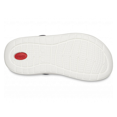 Сабо CROCS LiteRide Clog, темно-синие с красным задником, 45-46