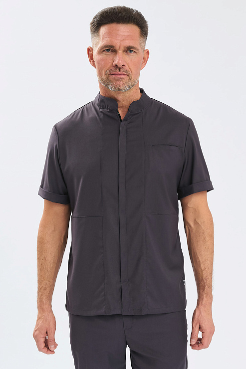 Рубашка мужская на молнии Тезис TZ700, графит, 56