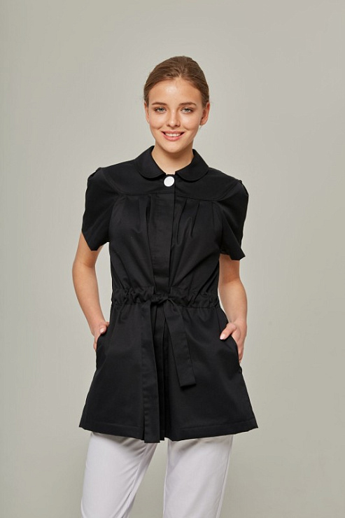 Туника женская Dr. Nice на пуговицах, черный, 44