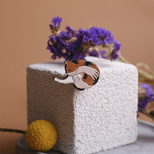 Значок "Кот на руках"