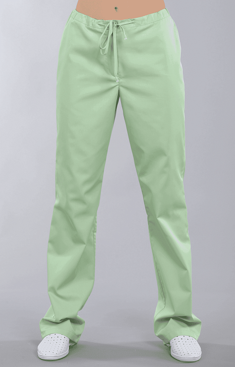 Брюки женские со шнуром, зелёный лист, 58
