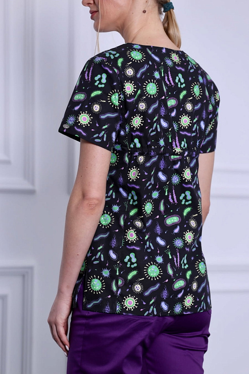 Блуза женская «Колибри», молекула черный, 48