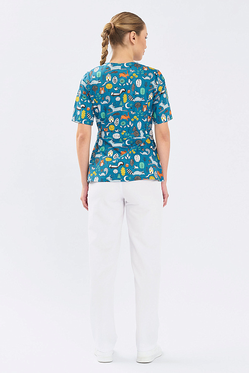 Туника женская Тезис TZ305, принт "Звери", 52