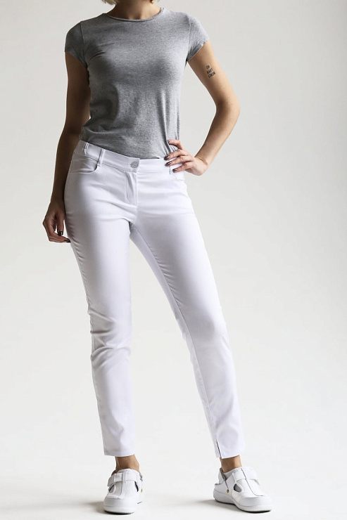 Брюки женские «Слим», белые, 40