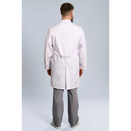 Халат мужской на кнопках 510, белый, 56