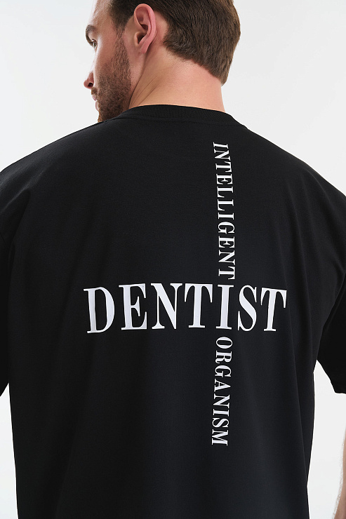 Футболка мужская Тезис TZ510, принт "DENTIST", черный, 54-56