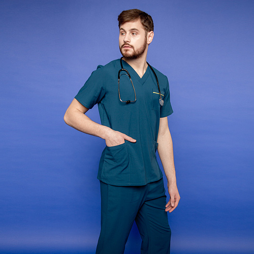 Туника мужская 245 Vermont, R176 сине-зелёный, M