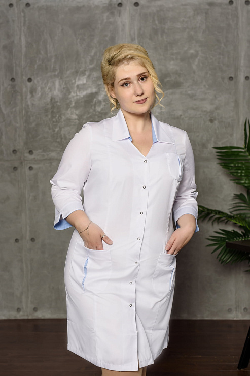 Халат женский «Соната Плюс», белый, 62