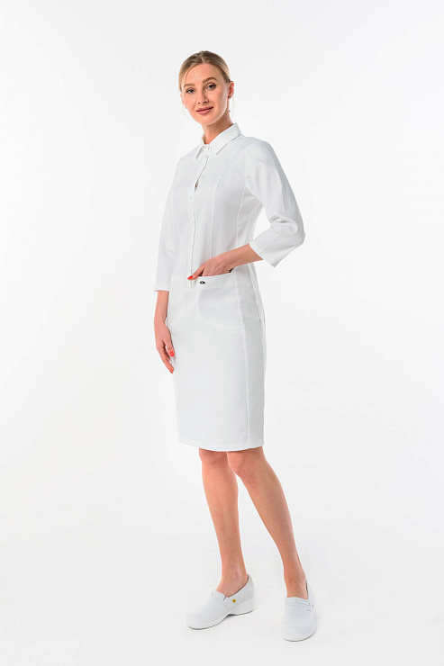 Халат женский «Элина», белый, 42