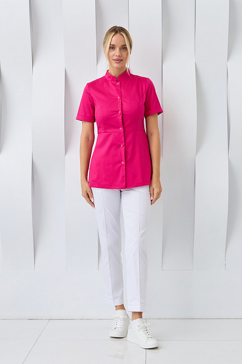 Туника женская Dr. Nice на кнопках, малиновый, 54