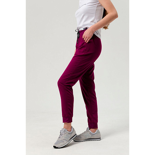 Брюки медицинские женские ELYON, бордовый, 46