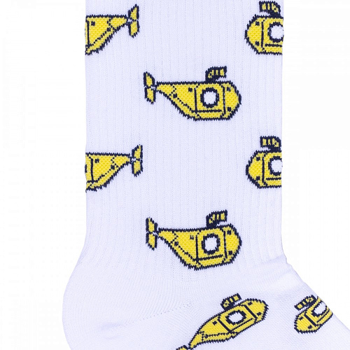 Носки женские, "Подводные Лодки", белый, 36-40