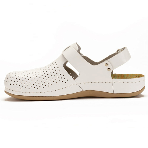 Тапочки-сабо Леон 951, женские, белые, 40