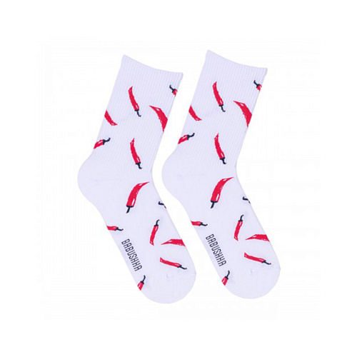Носки мужские, "Перцы", белый, 41-45