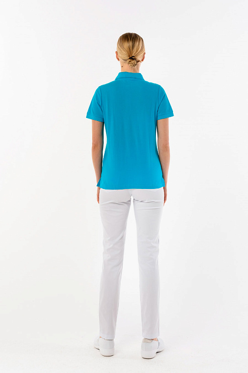 Поло женское, бирюзовый, 52