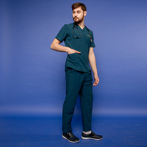 Брюки мужские, R176 сине-зелёный, XL