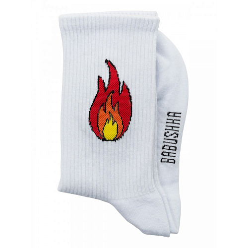 Носки мужские, "Огонь", белый, 41-45