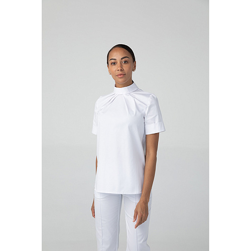 Туника женская Dr. Nice на кнопках сзади, белый, 42