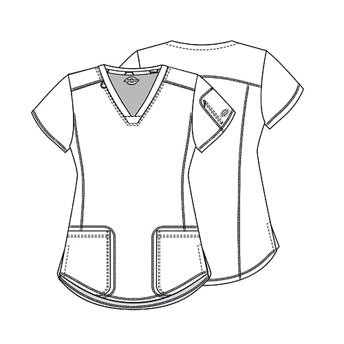 Топ женский Dickies DK730, серый, XL