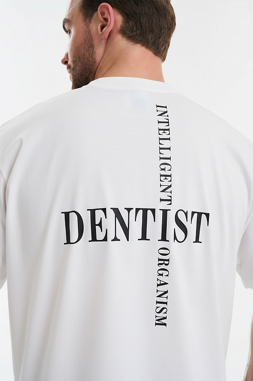 Футболка мужская Тезис TZ510, принт "DENTIST", белый, 54-56