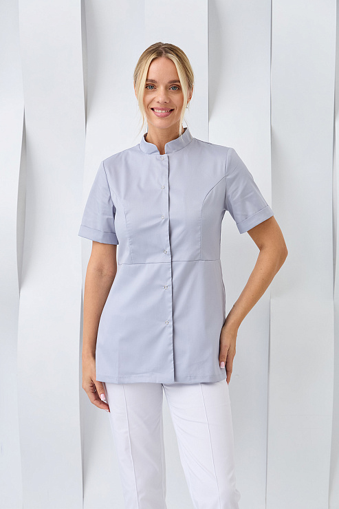 Туника женская Dr. Nice на кнопках, серый, 52