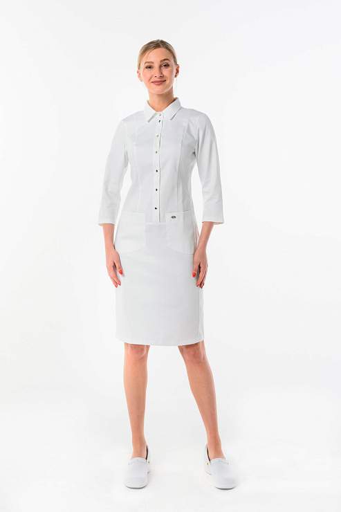 Халат женский «Элина», белый, 46