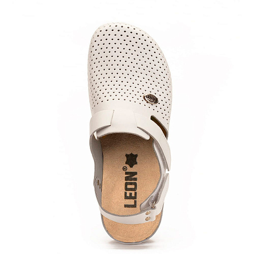 Тапочки-сабо Леон 951, женские, белые, 41