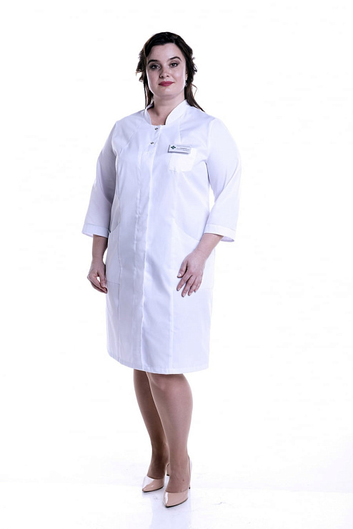 Халат женский «Каприз», белый, 54