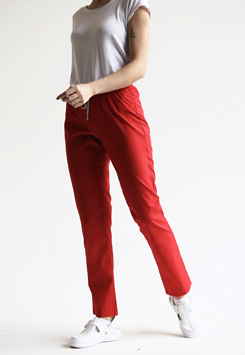 Брюки женские «Комфорт», красный, 56