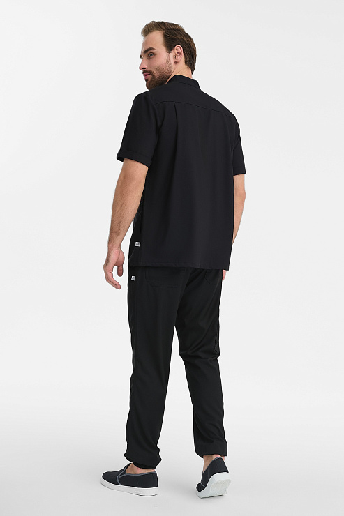 Рубашка мужская на молнии Тезис TZ700, черный, 58