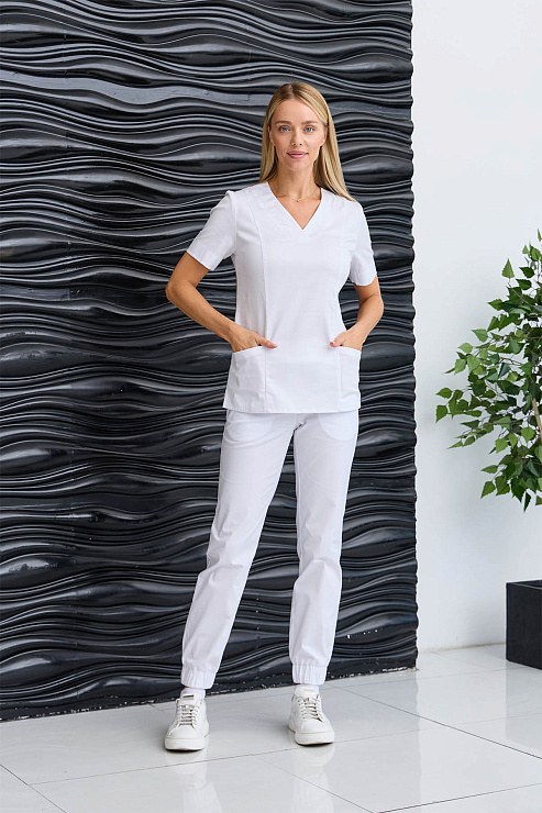 Топ женский Dr. Nice, хирургический, белый, 42