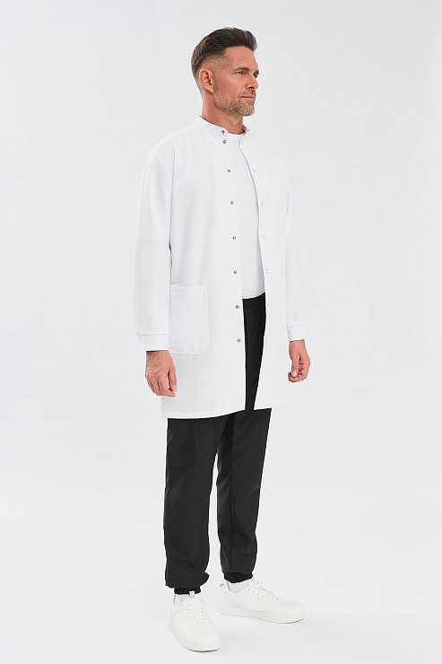 Халат мужской на кнопках Тезис TZ811, белый, 52