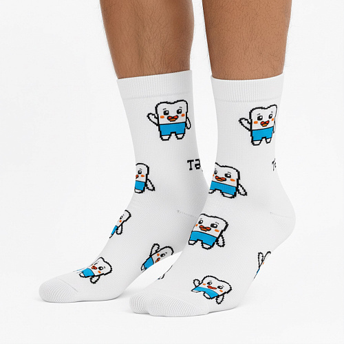 Носки мужские Тезис, "Зубики", белый, 41-45